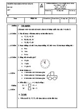 Đề kiểm tra định kì cuối học kì II môn Toán Lớp 1 - Năm học 2014-2015 - Trường Tiểu học Đinh Tiên Hoàng (Có đáp án)